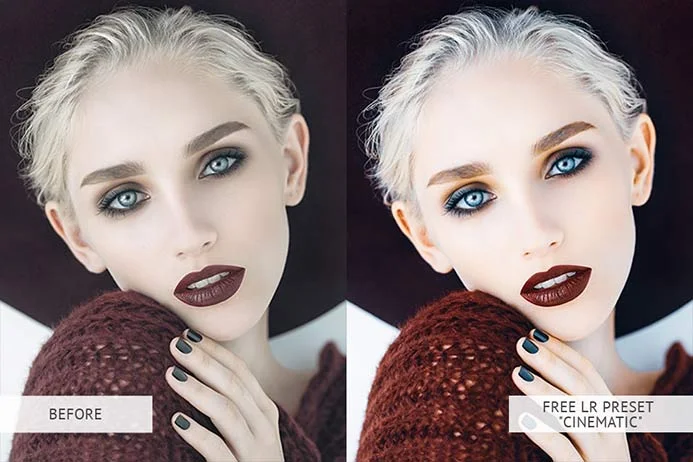 cinematic portrait preset, free Lightroom presets for sharp portraits, best free Lightroom presets for face retouching