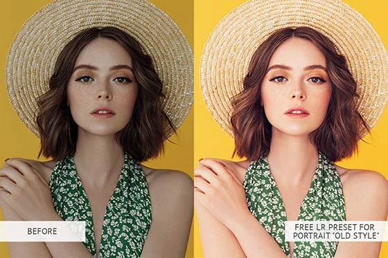 old style portrait preset, free Lightroom presets for studio portraits