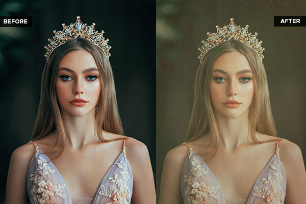 girl wearing a beautiful lavender colored dress and tiara
