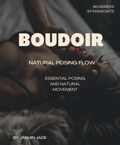 boudoir model laying on bed wearing black lingerie, best boudoir photography deals, posing guides