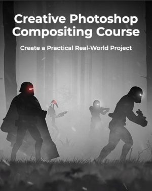 black and white darth vader silhouettes with course title, photography course online, digital photography course, photoshop compositing course