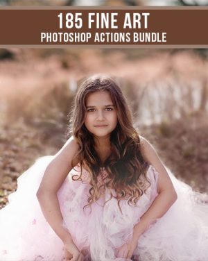 young girl wearing pink frock sitting on brown grass with bundle title overlay