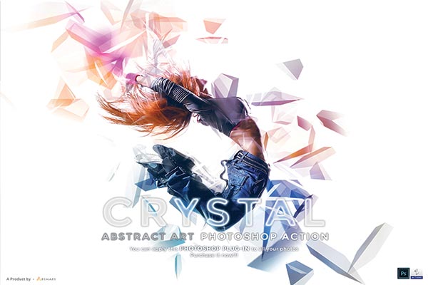Crystal Photoshop action preview