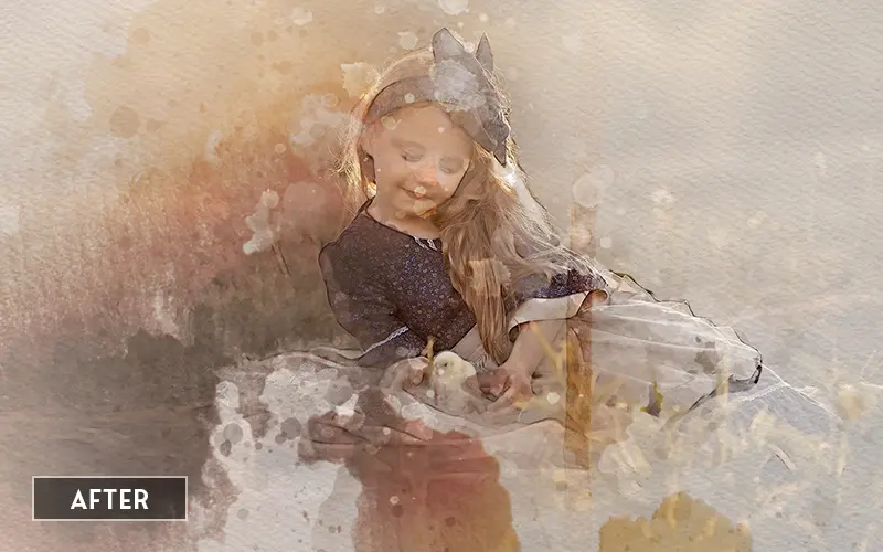 digital painting action for photoshop - after
