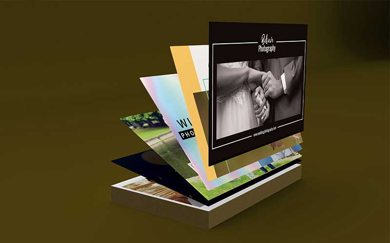 An image of horizontal photography cards, customizable photography business card, photography agency business card, abstract photography business card