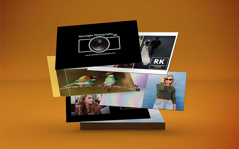 photography business cards psd, layered PSD photography business card, high-resolution photography business card