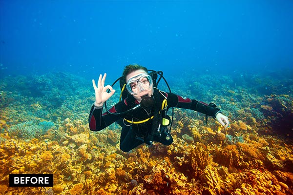 diver underwater