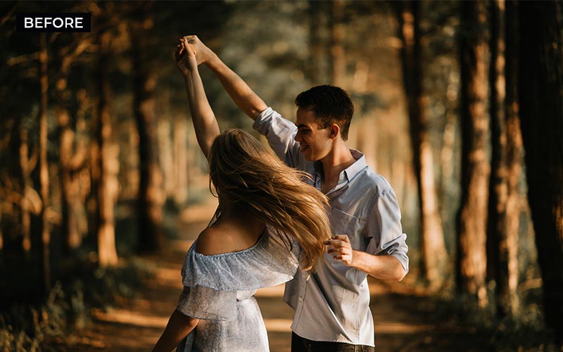 a couple dancing