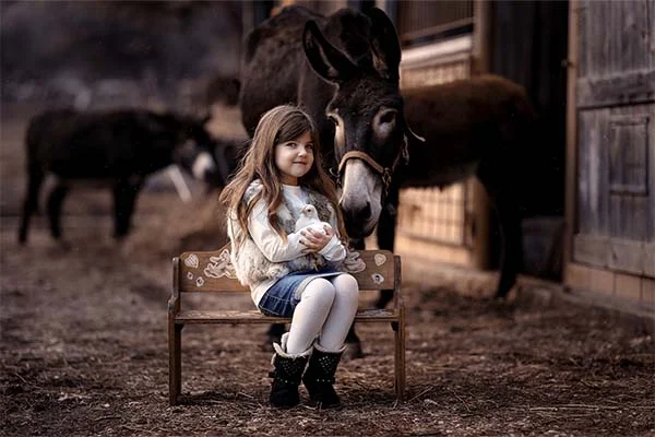 Small kid posing for photo