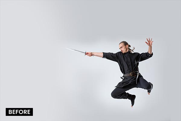 Before Image of A Man With A Sword