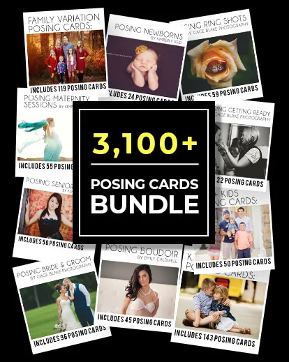 Portrait Photography Poses Cards Bundle, mega posing collections, Best portrait poses, posing guides, photography card templates