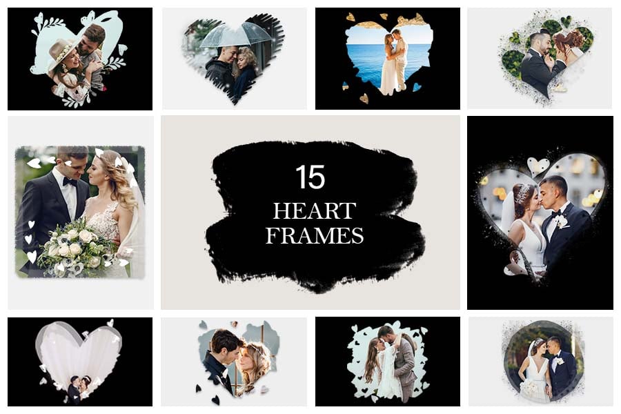 heart frame png, love frame png, transparent valentine frame