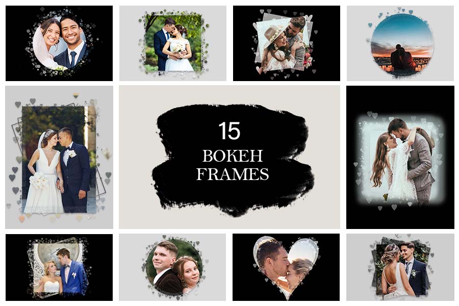 category image bokeh, love frame transparent png, romantic border png