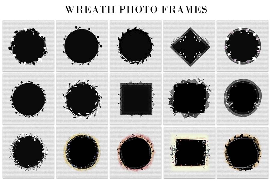 collage, alentine scrapbook frame png, valentine greeting frame png,
