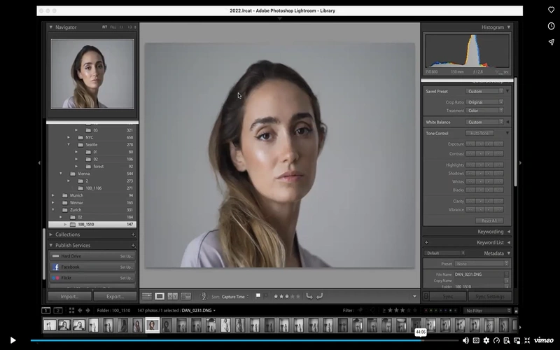 screen displaying photo of a woman getting edited on a photo editing software