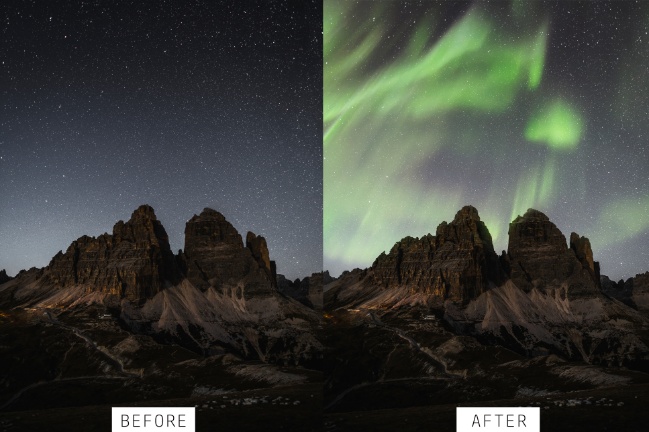 northern lights overlay