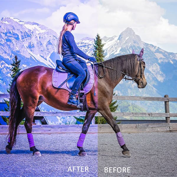 image of a girl riding horse