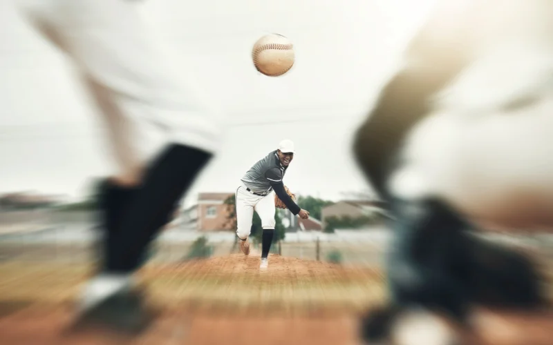 motion blur photography image of a baseball, motion photography ideas