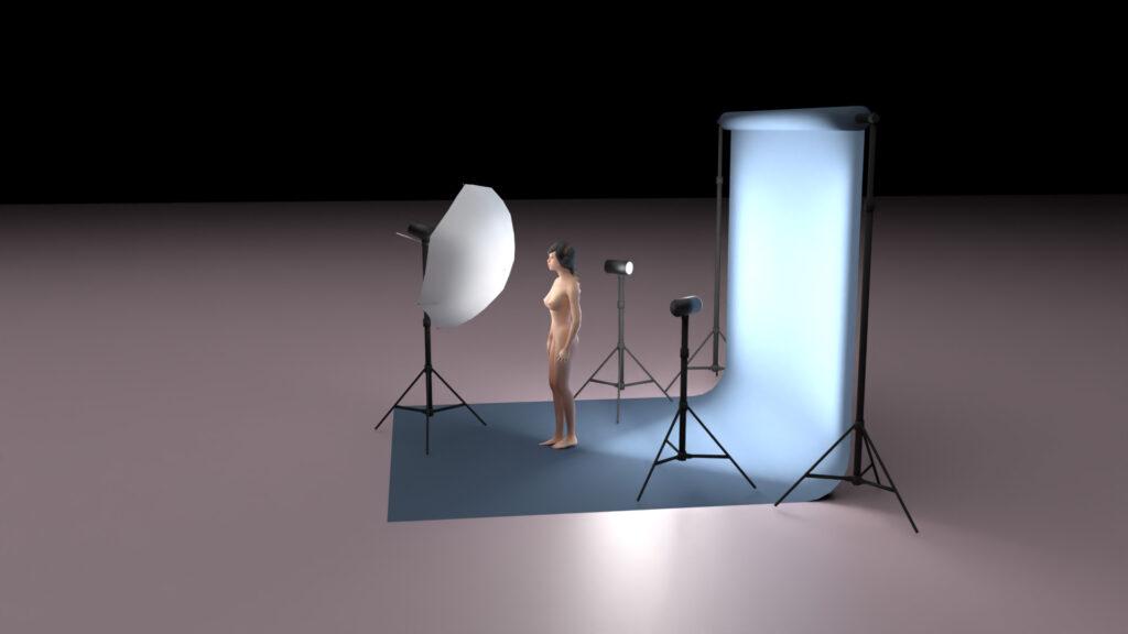 bodyscape lighting, nude figure poses