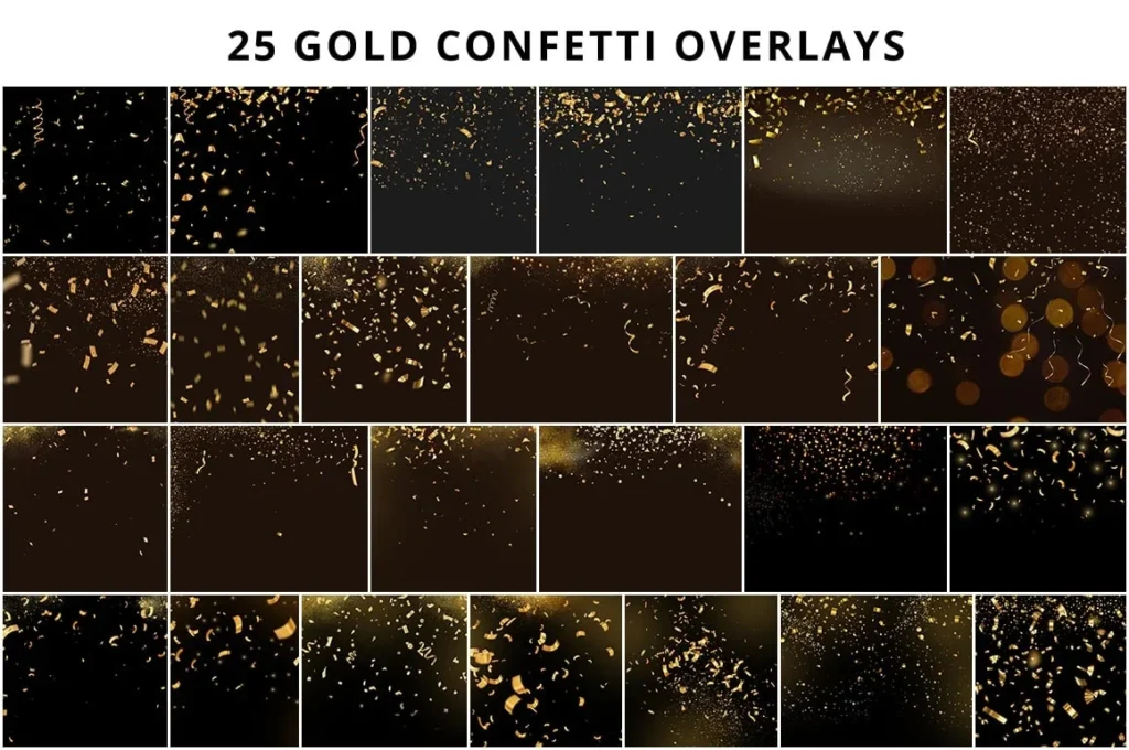 gold confetti effect