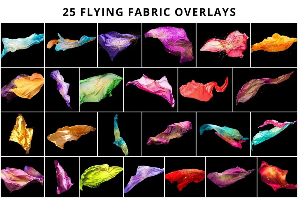 flying fabric effect