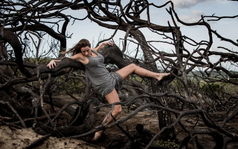 plus size boudoir photography in woods