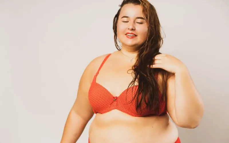 plus size woman posing
