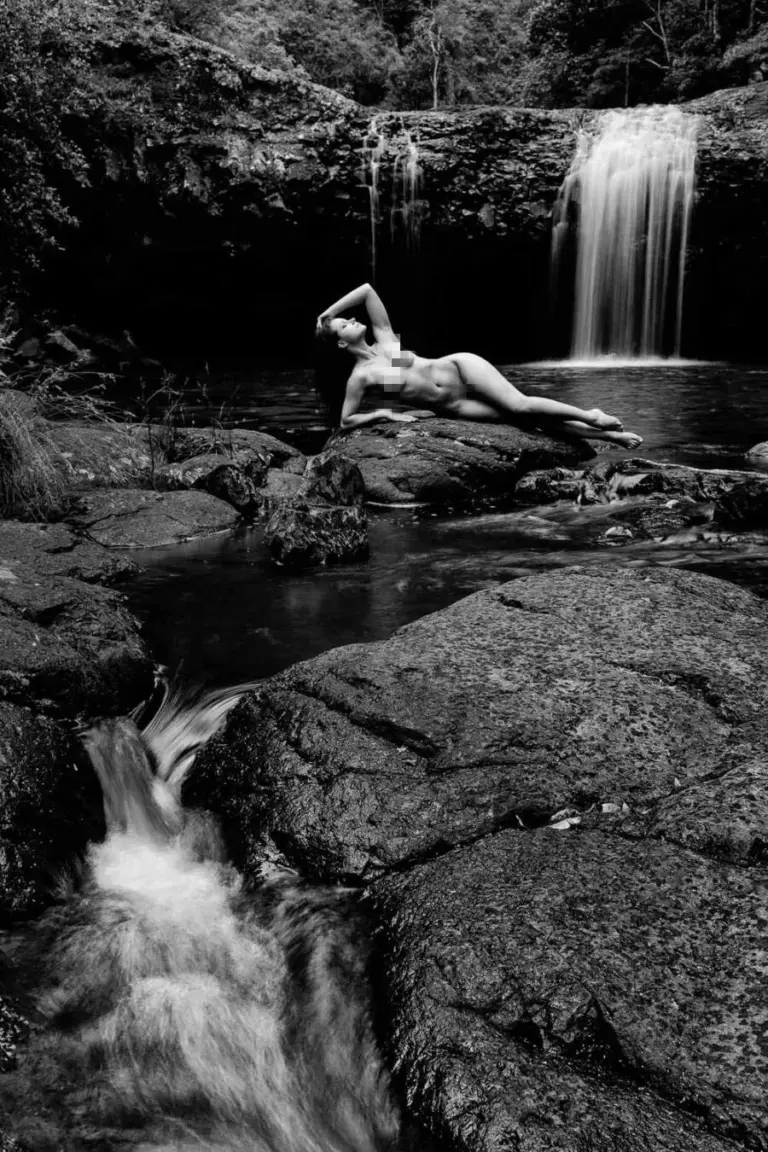 outdoor nude photography, nude in outdoor elements, nudes in wild spaces, nude art in nature