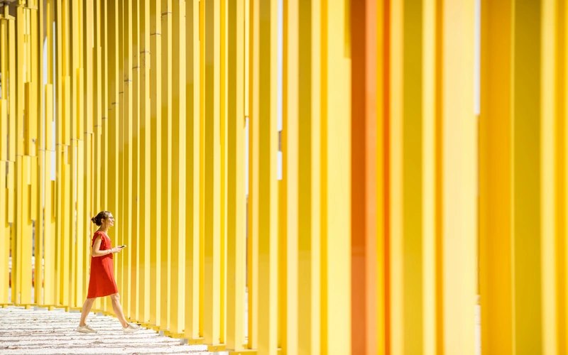 Model posed against negative space in an abstract figure photography shot