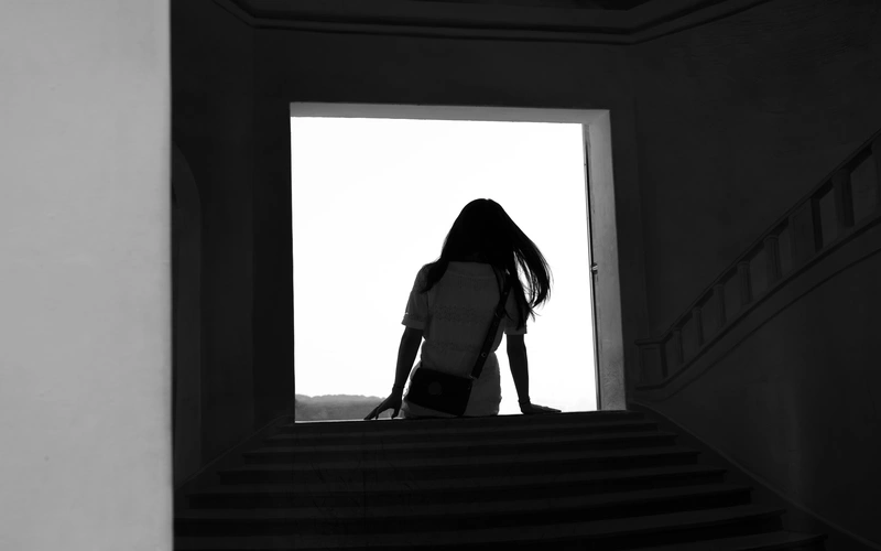 Classic black and white abstract pictures emphasizing shape and shadow