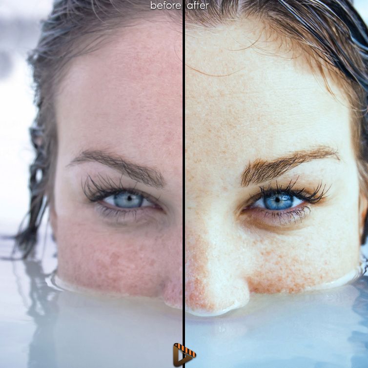 before after image of a girl