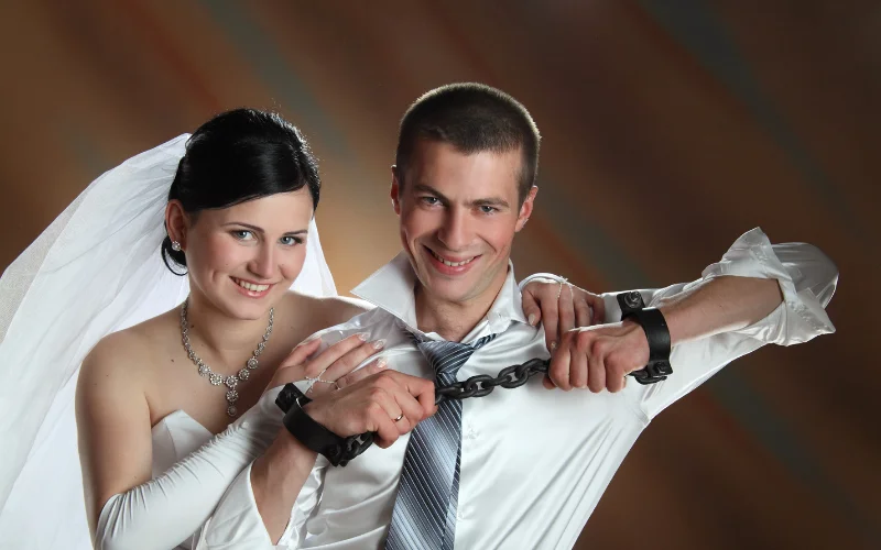 naked couple on a forest