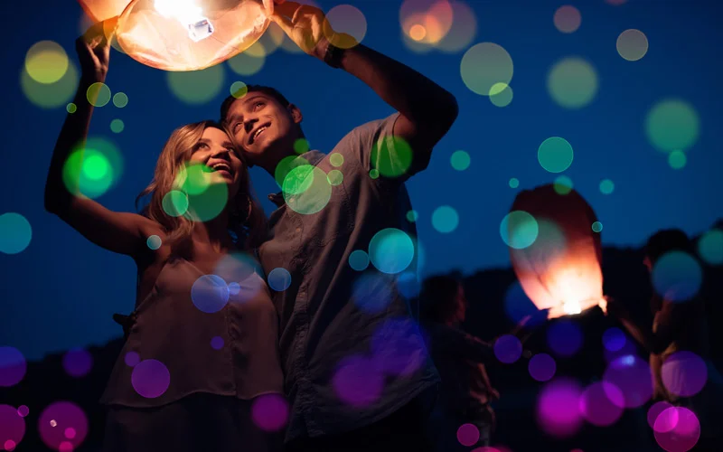 couple lantern after