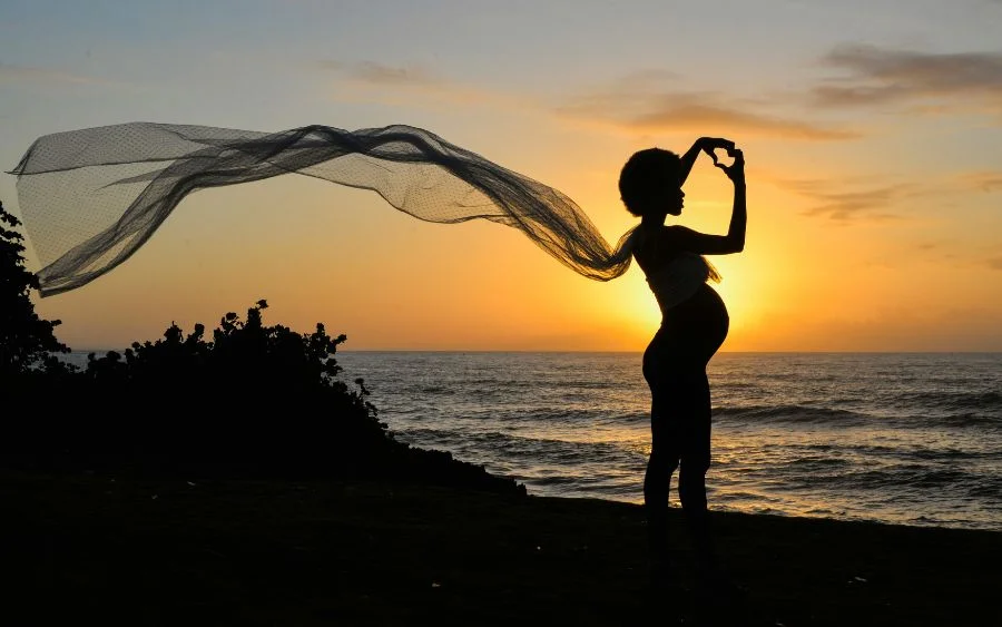 taking dramatic shots at sunset