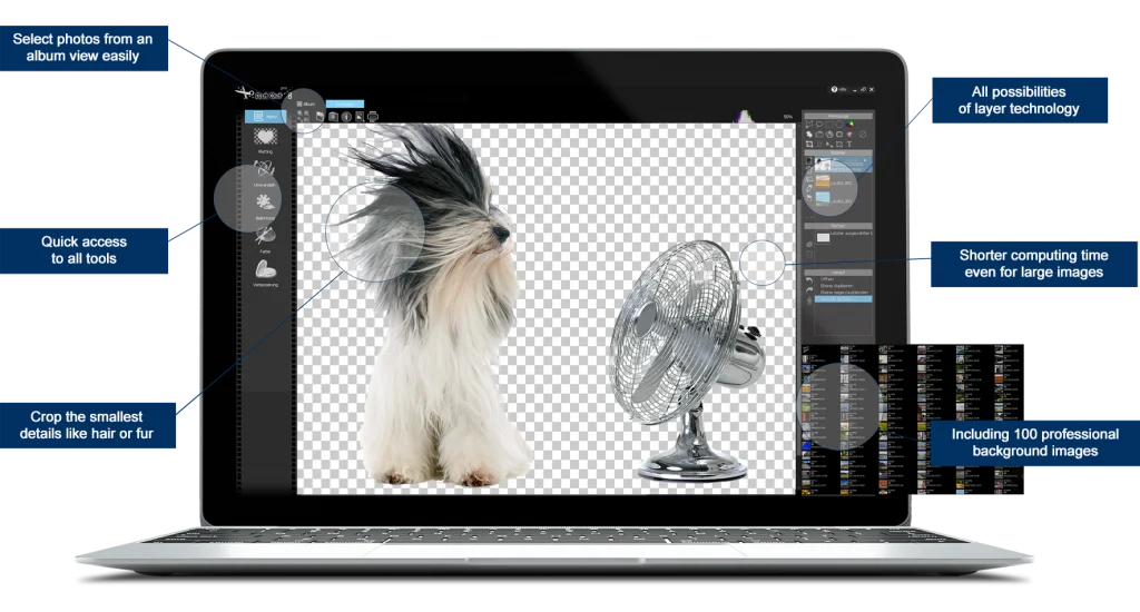 smart cutout technology, cutout tool for photographers, transparent image maker, clipping path tool, cutout effect generator