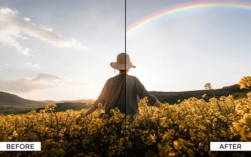 Rainbow free photoshop overlays for photographers, free tools for photographers