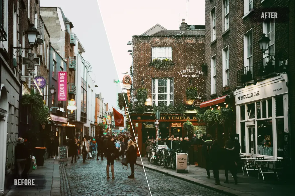 Lightroom presets before and after image