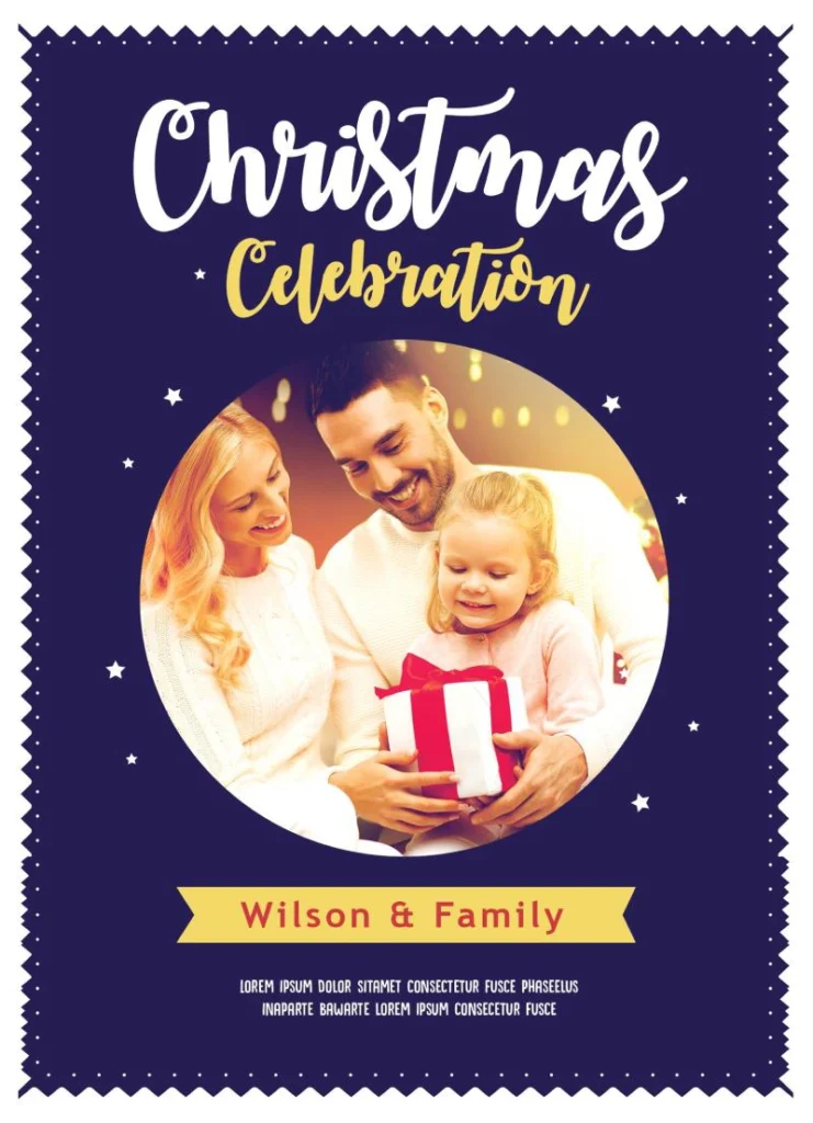 Whimsical Winter Photo Card Templates, free christmas gift card templates