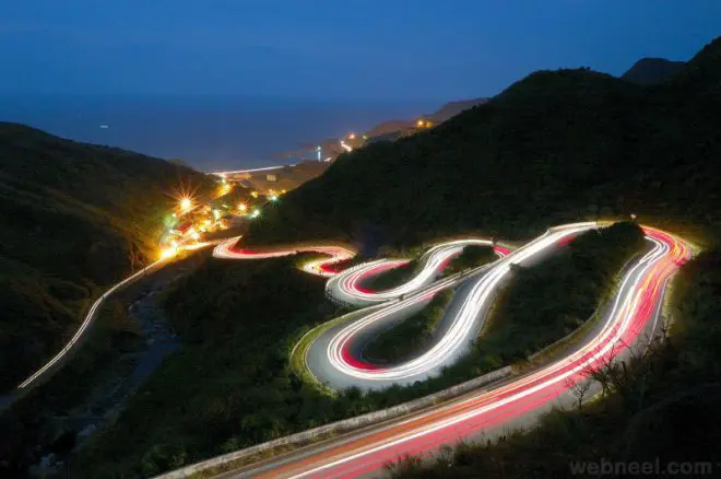 night landscape image from distance