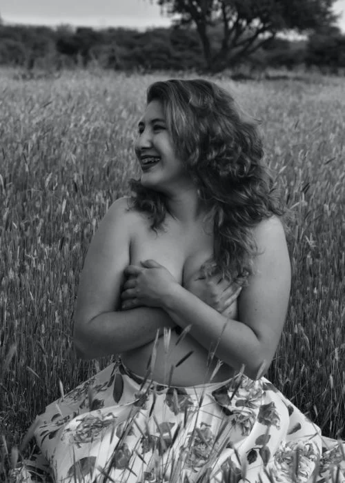 candid of a nude woman
