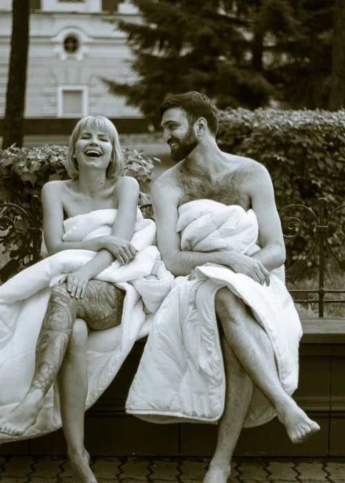 candid nude couple