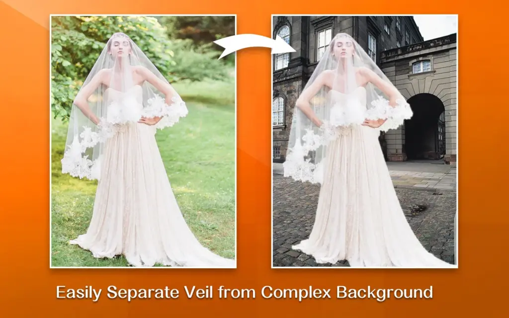 Separate veil from complex background
