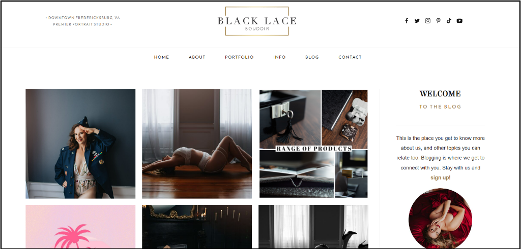 black lace boudoir