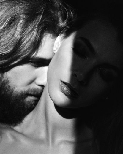 Two models posing for nude portrait photography