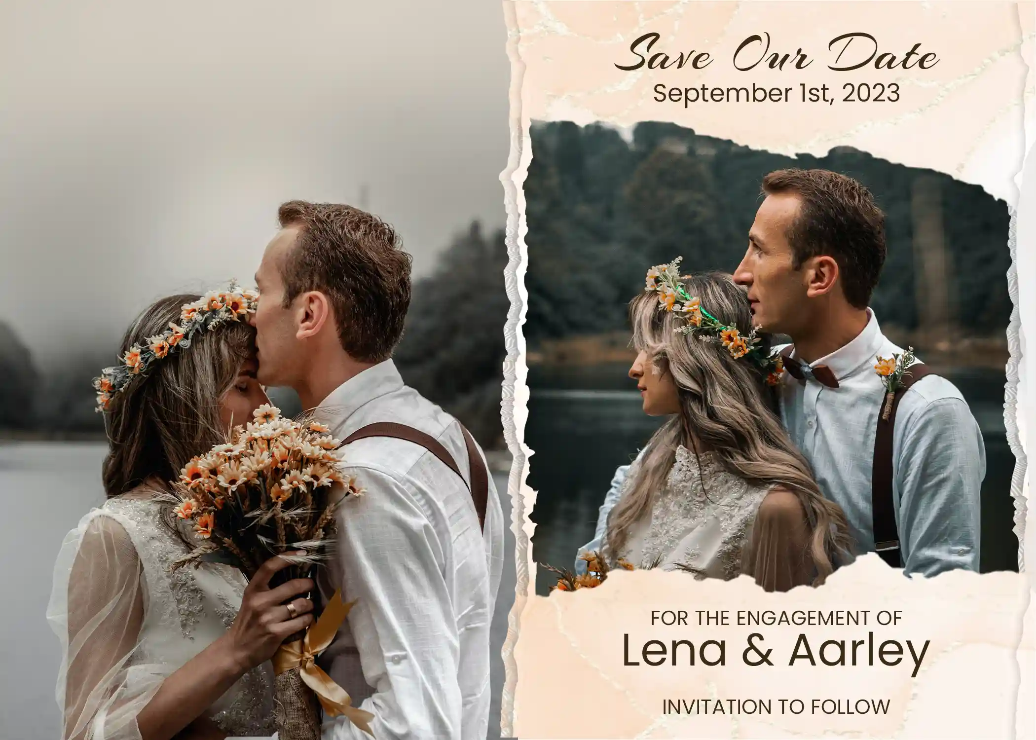 save the date digital template