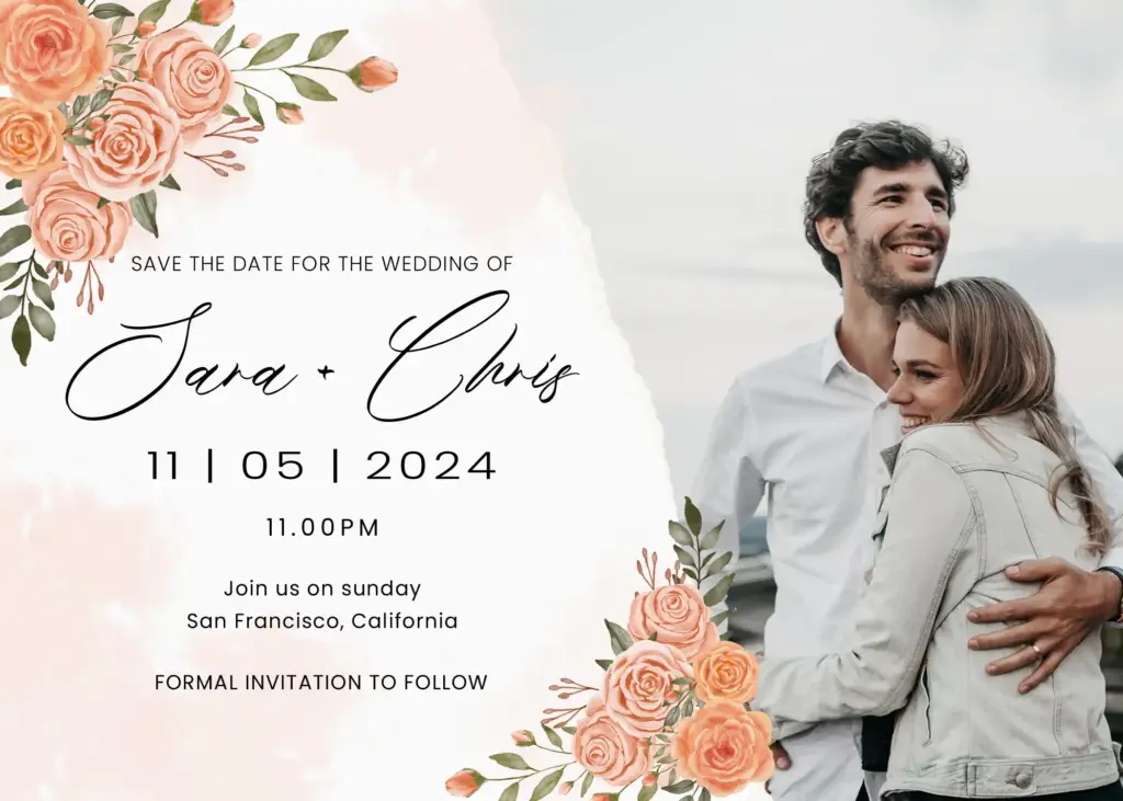 save the date digital template