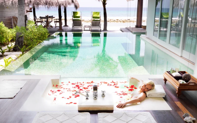 woman in a milk bath, bathtub photography nude, water boudoir photography, delicate milk bath photography, high-end milk bath photography, body positivity milk bath