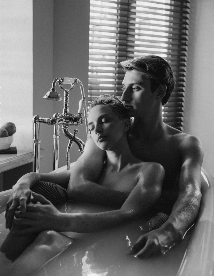 couple in a bathtub