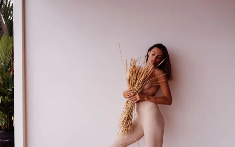 implied nude photography with props