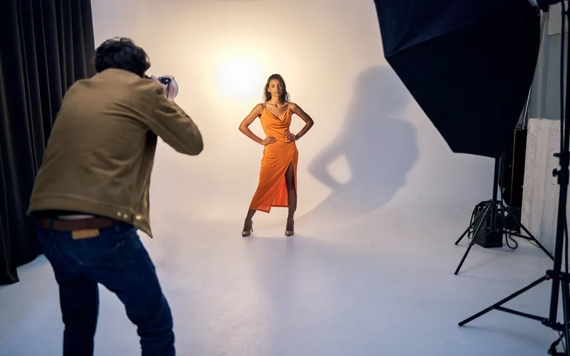 woman model posing for her photoshoot
